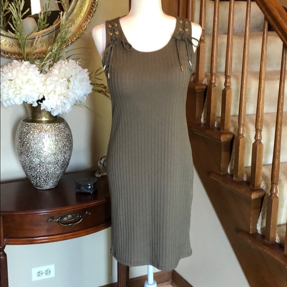 Michael Kors Army green sleeveless dress. Small